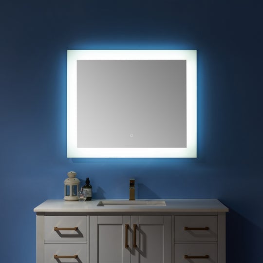 Vinnova 36'' Rectangle LED Lighted Accent Bathroom/Vanity Wall Mirror - 807036R-LED-AC - New Star Living