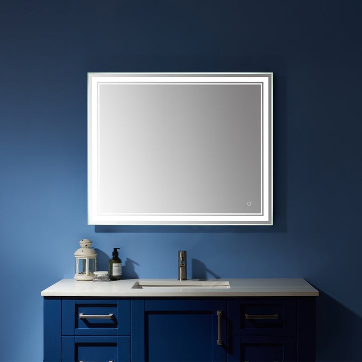 Vinnova 36'' Rectangle LED Lighted Accent Bathroom/Vanity Wall Mirror - 811036R-LED-NF - New Star Living