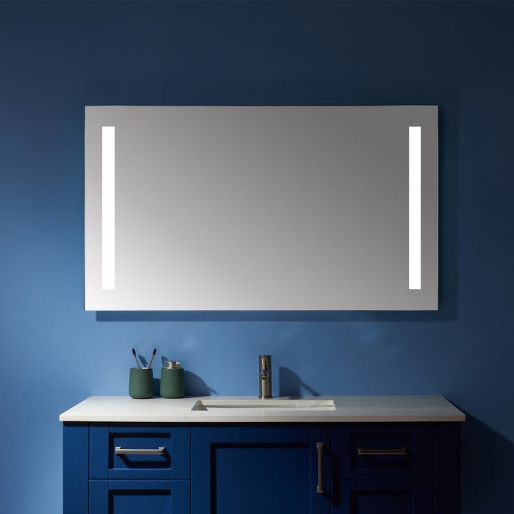 Vinnova 48'' Electric Lighted Modern Bathroom/Vanity Wall Mirror - 806048R-LED-NF - New Star Living