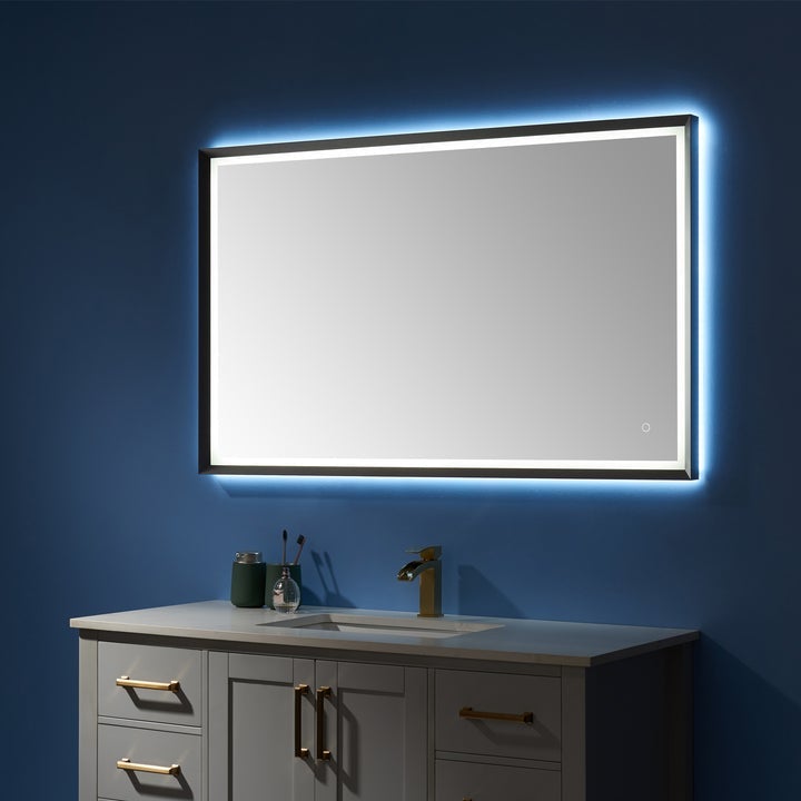 Vinnova 48'' Rectangle LED Lighted Accent Bathroom/Vanity Wall Mirror - 812048R-LED-AF - New Star Living