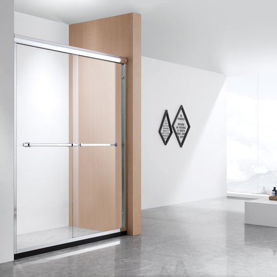 Vinnova Ascoli 60" W x 76" H Double Sliding Framed Shower Door in Polished Chrome - 304060-BP-PC - New Star Living