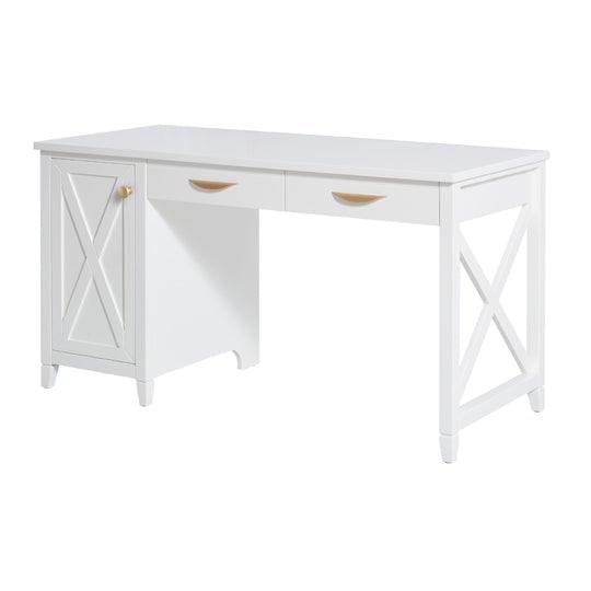 Vinnova Pescara 55"Writing desk in White - 655055-OD-WH - New Star Living