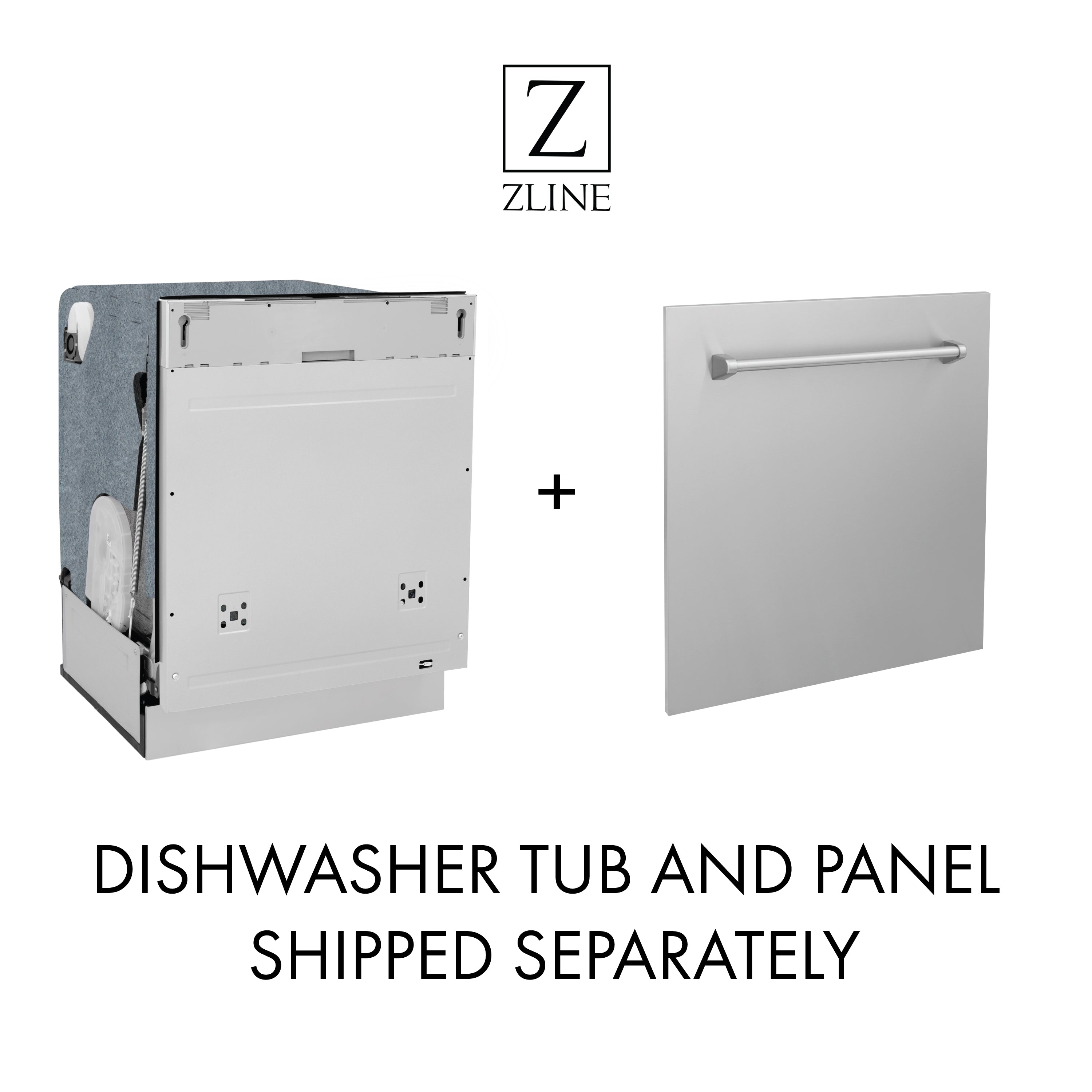 ZLINE 24" Monument Series 3rd Rack Top Touch Control Dishwasher with Stainless Steel Tub, 45dBa (DWMT-24) - New Star Living