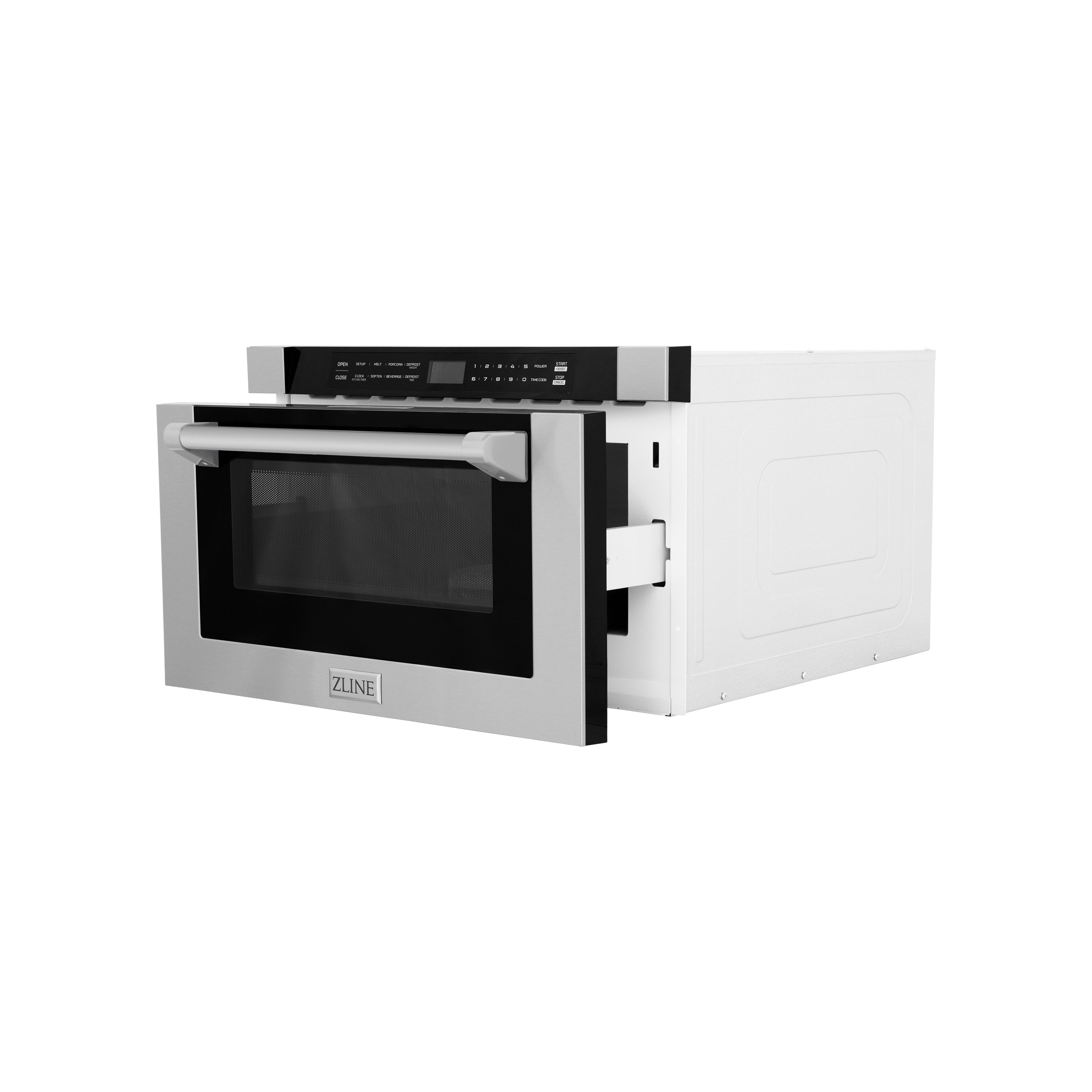 ZLINE 24" 1.2 cu. ft. Built-in Microwave Drawer with a Traditional Handle in Stainless Steel (MWD-1-H) - New Star Living