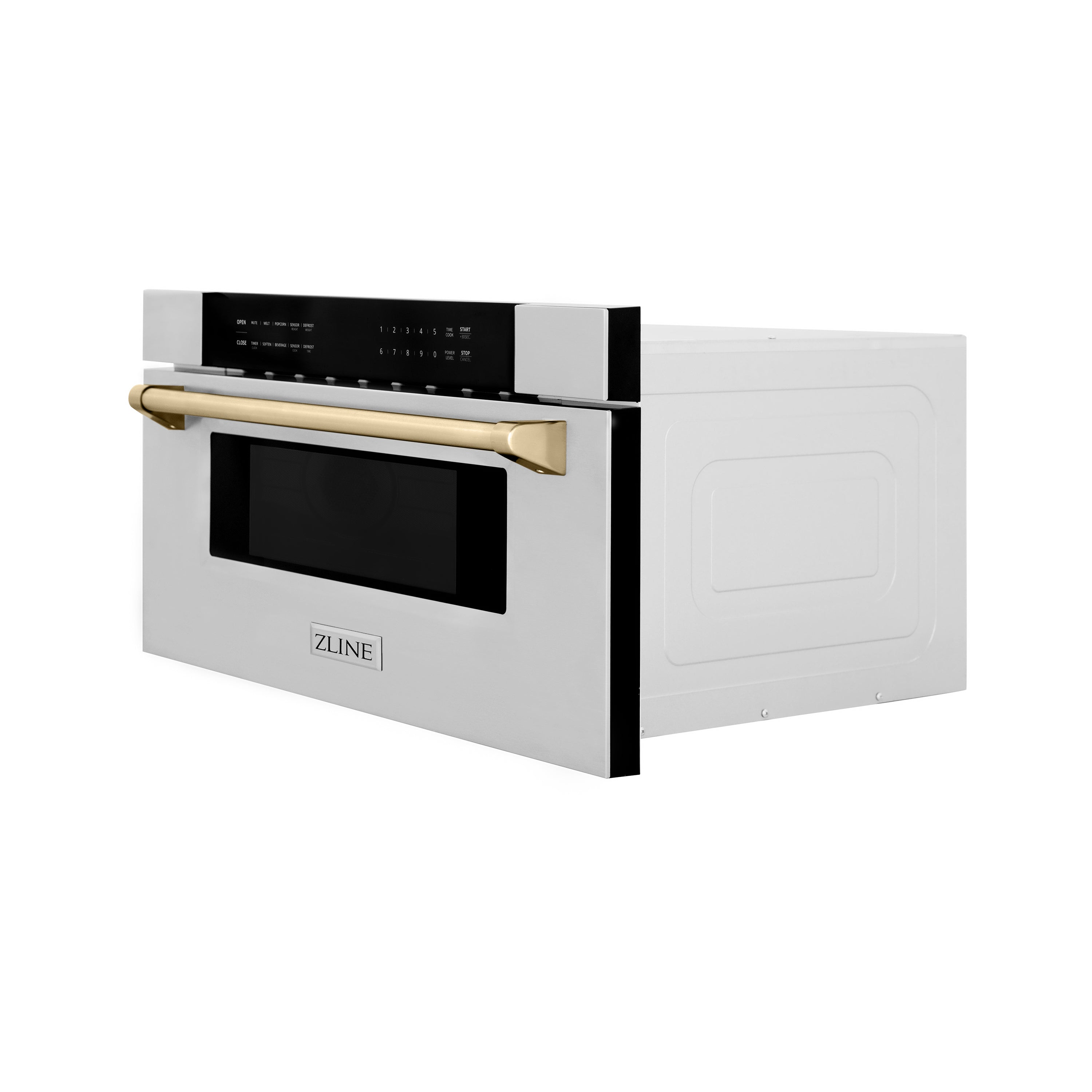 ZLINE Autograph Edition 30" 1.2 cu. ft. Built-In Microwave Drawer in Stainless Steel with Accents (MWDZ-30) - New Star Living