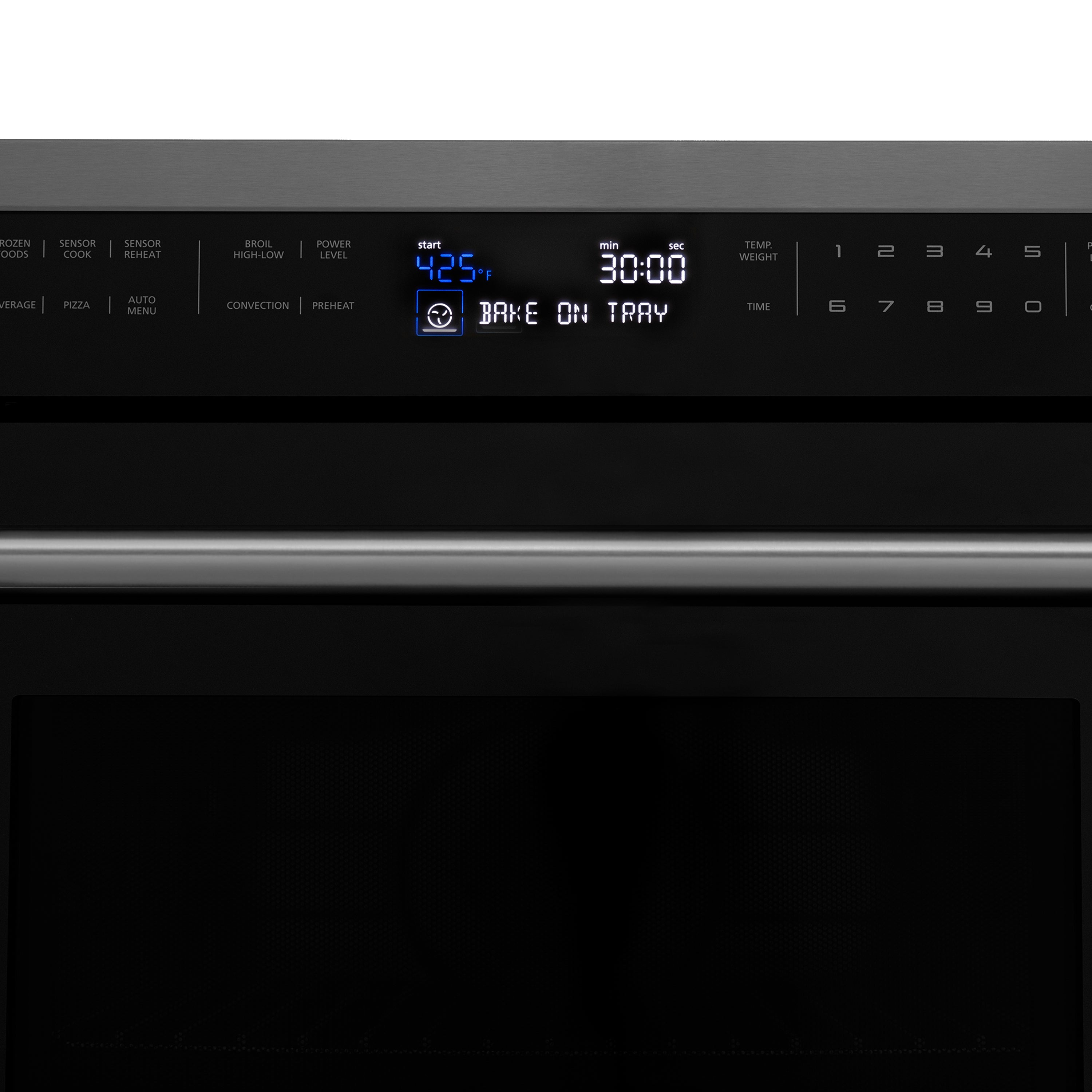 ZLINE 30 in. Microwave Oven in Black Stainless Steel with Traditional Handle (MWO-30-BS) - New Star Living