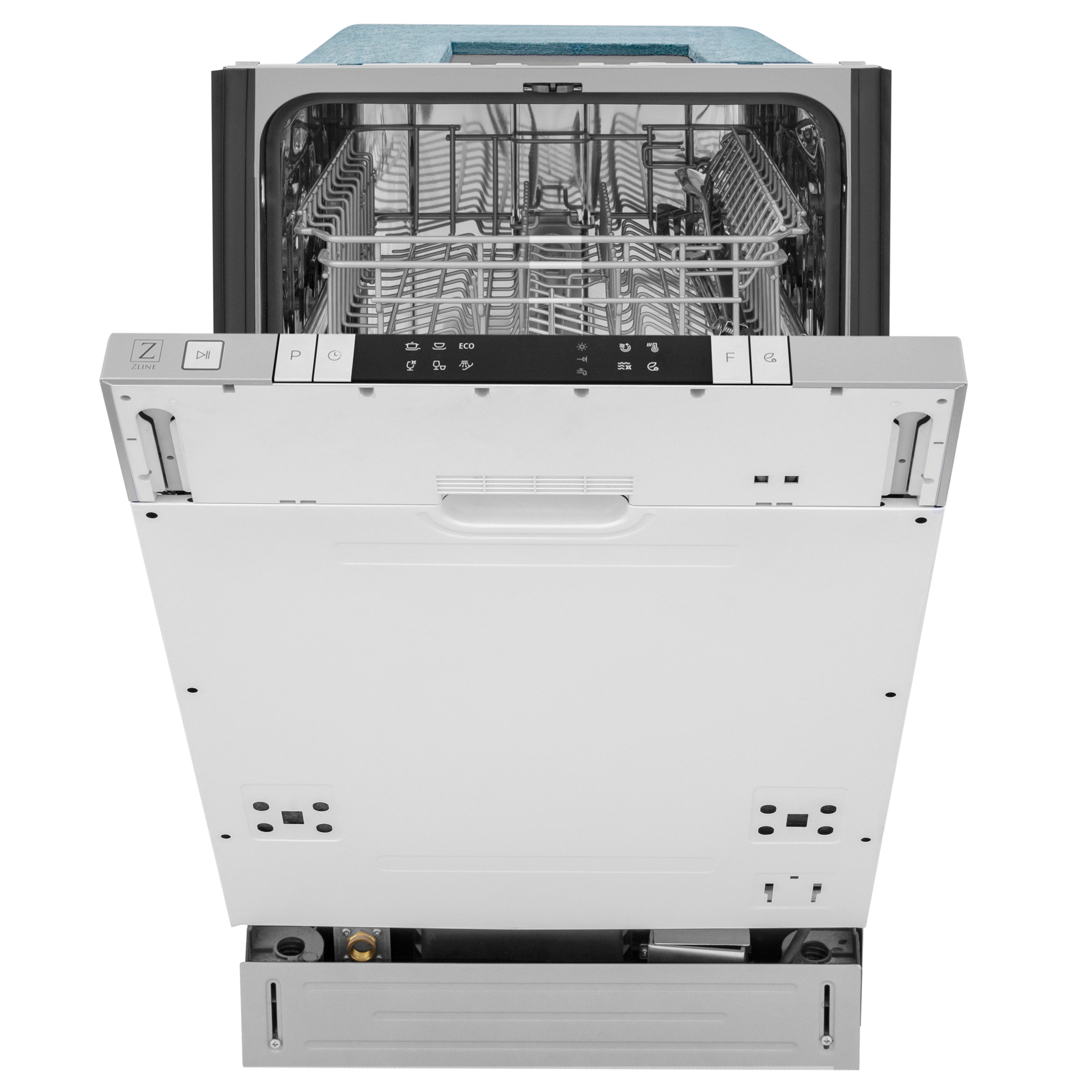 ZLINE 18 in. Compact Panel Ready Top Control Dishwasher with Stainless Steel Tub, 54dBa (DW7714-18) - New Star Living