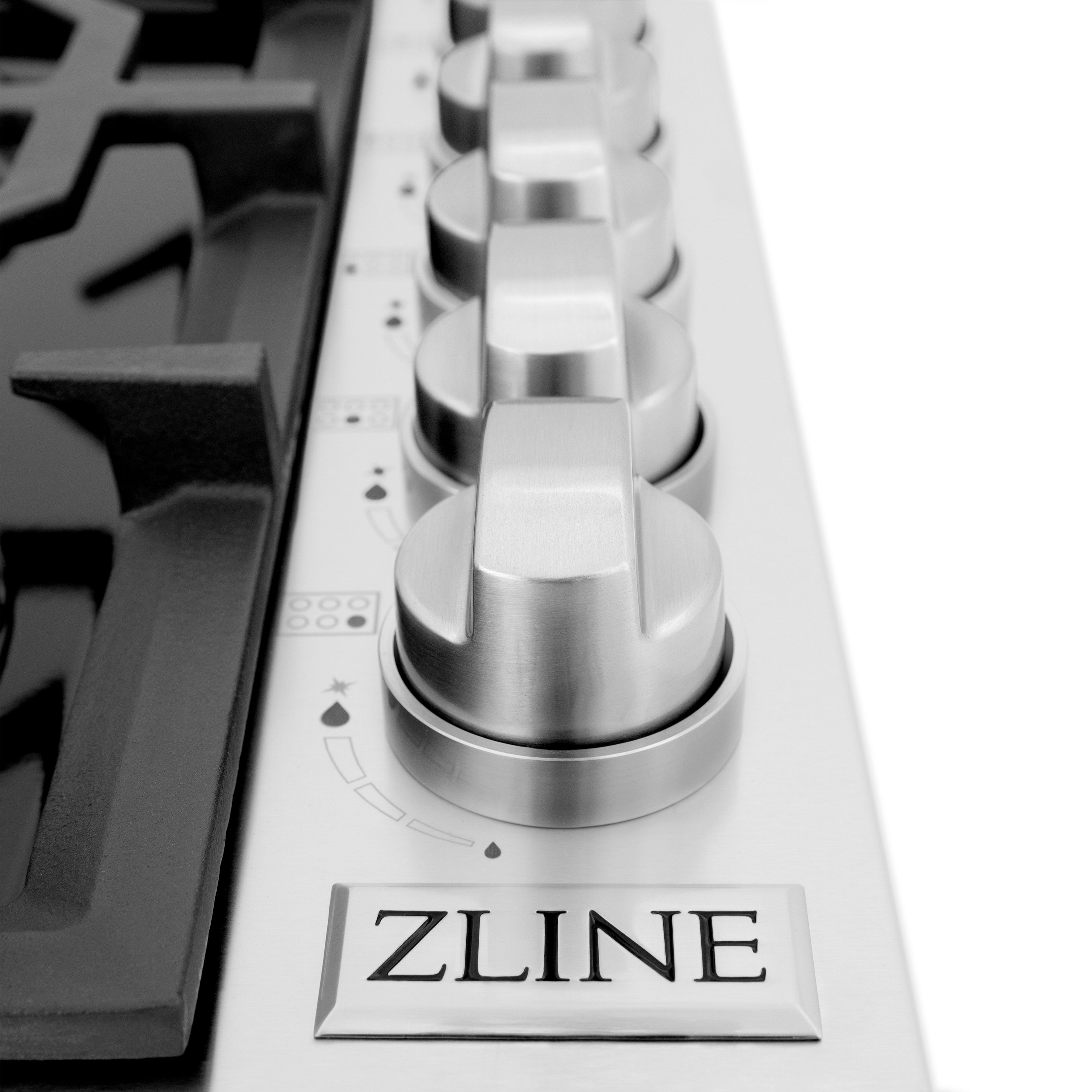 ZLINE 36 in. Dropin Cooktop with 6 Gas Burners and Black Porcelain Top (RC36-PBT) - New Star Living