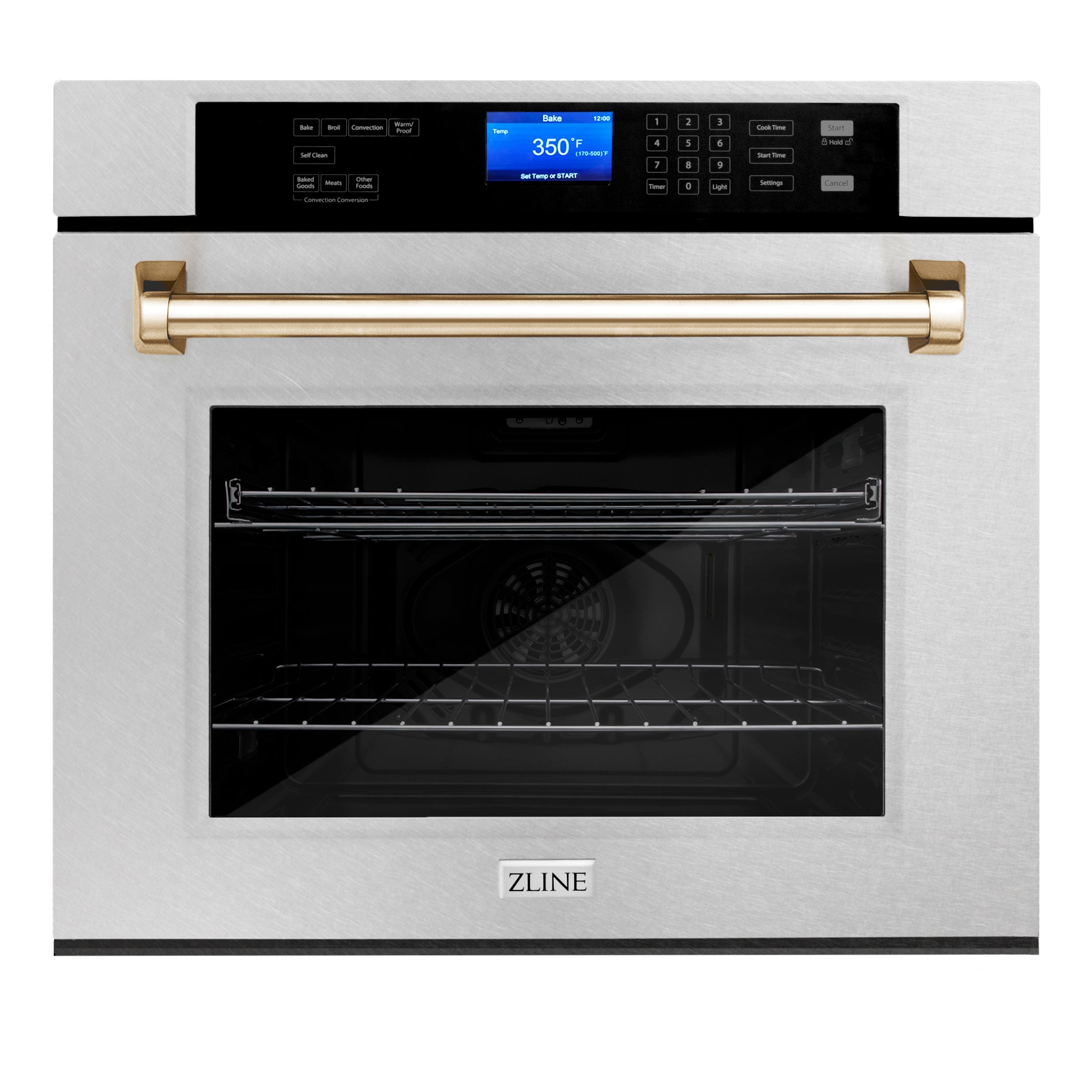 ZLINE 30" Autograph Edition Single Wall Oven with Self Clean and True Convection in DuraSnow® Stainless Steel (AWSSZ-30) - New Star Living