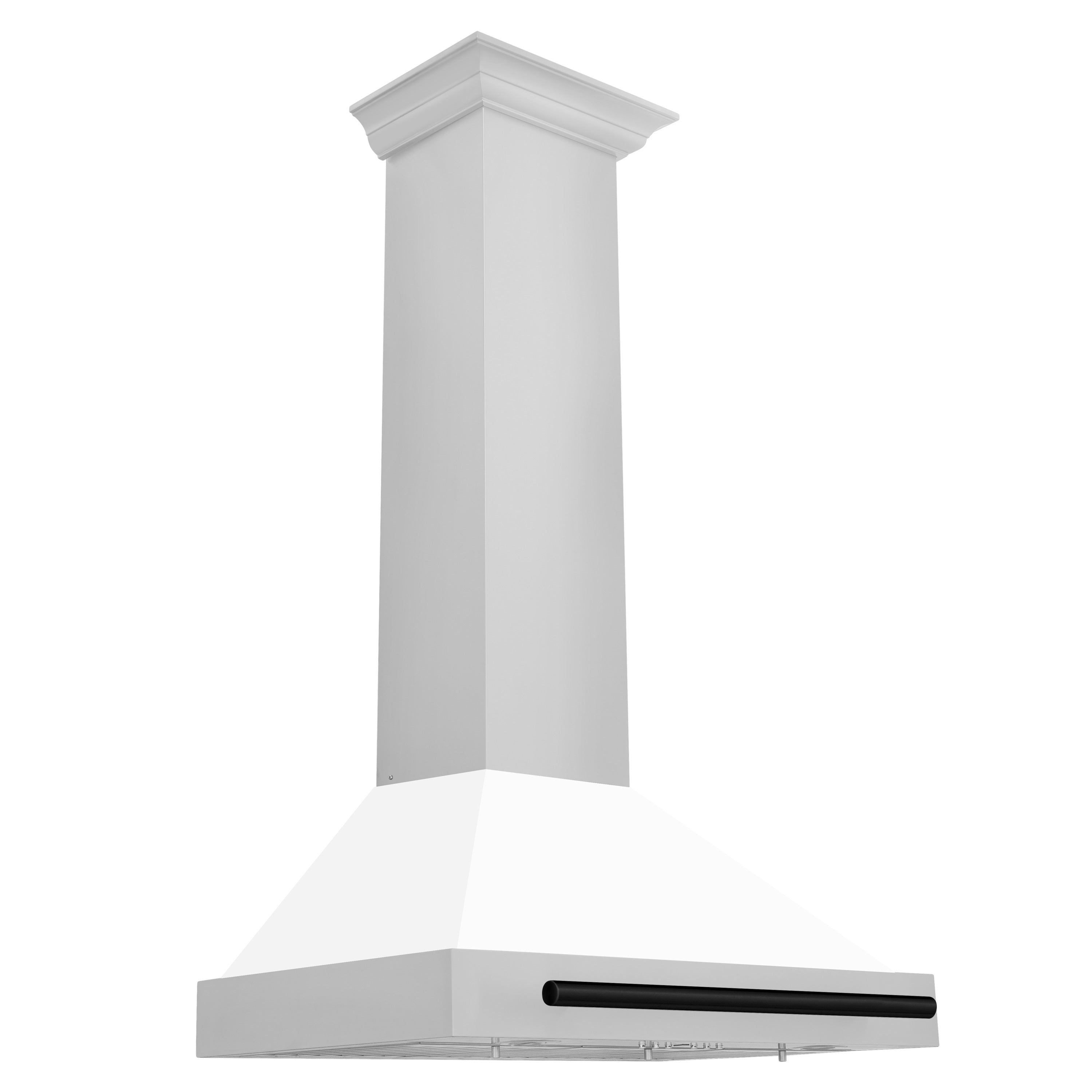 ZLINE 30 in. Autograph Edition Stainless Steel Range Hood with White Matte Shell and Accents (KB4STZ-WM30) - New Star Living