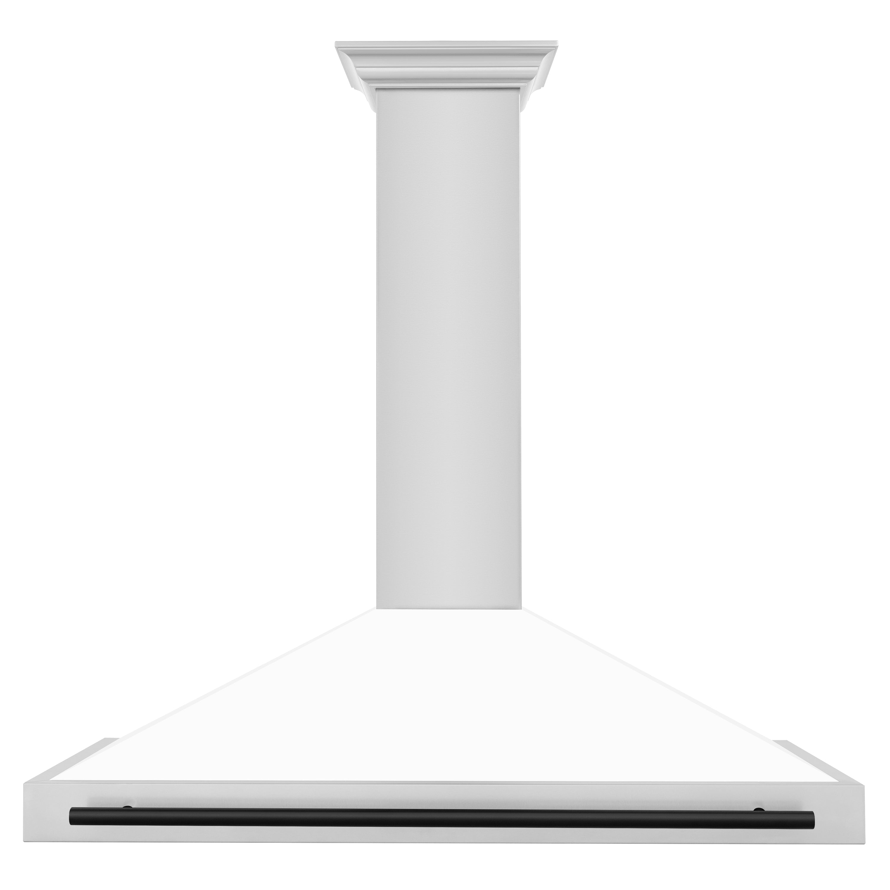 ZLINE 48 in. Autograph Edition Stainless Steel Range Hood with White Matte Shell and Accents (KB4STZ-WM48) - New Star Living