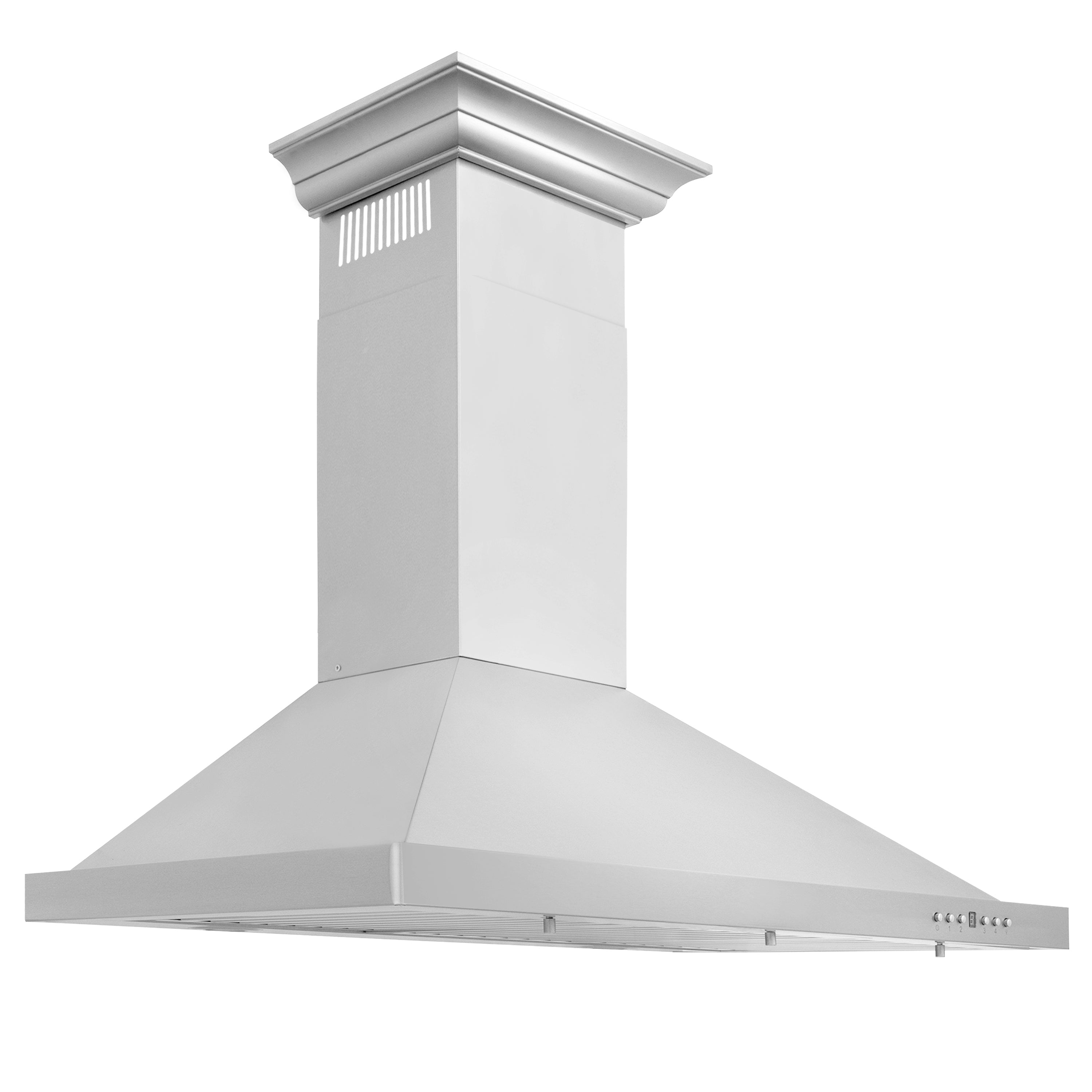 ZLINE Convertible Vent Wall Mount Range Hood in Stainless Steel with Crown Molding (KBCRN) - New Star Living