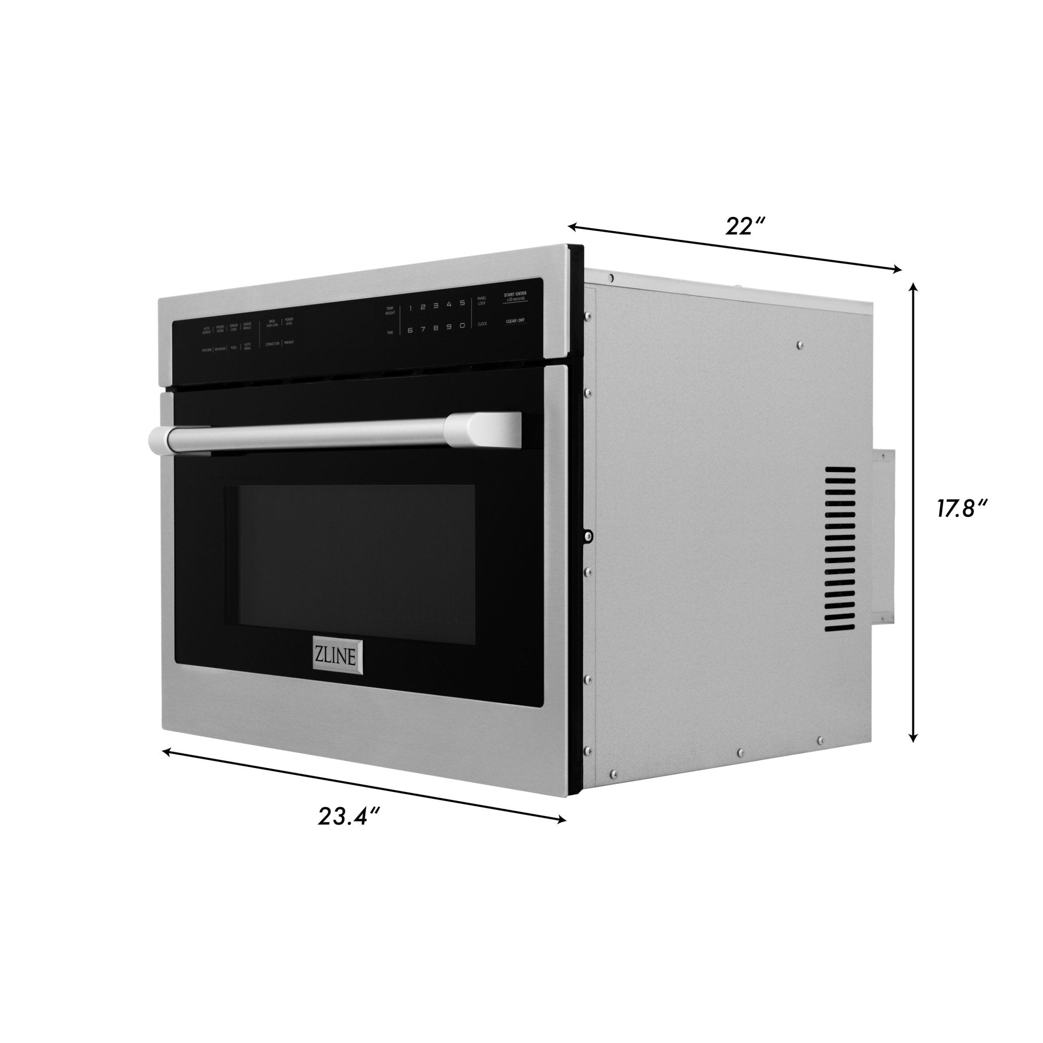 ZLINE 24 in. Built-in Convection Microwave Oven in Stainless Steel with Speed and Sensor Cooking (MWO-24) - New Star Living