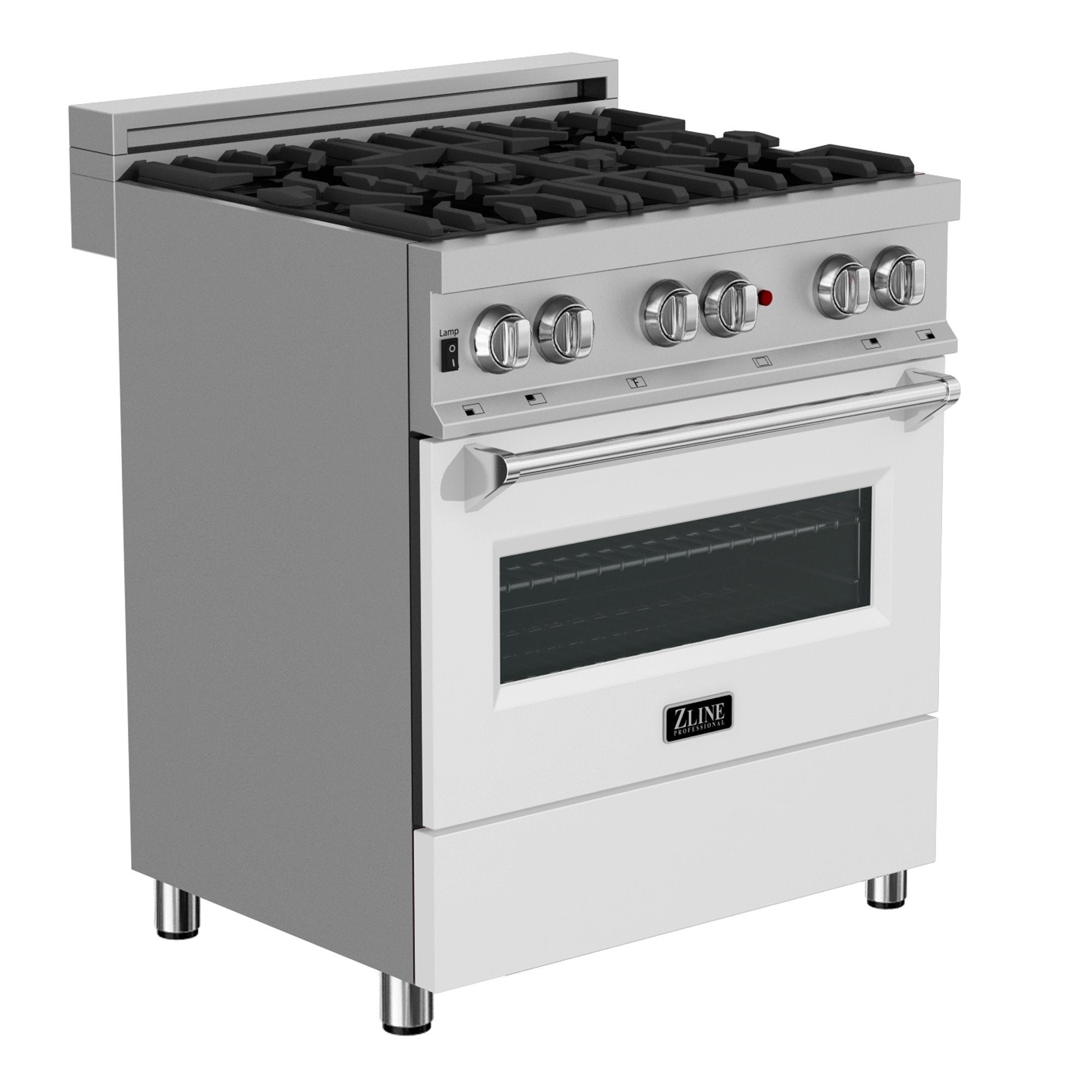ZLINE 30" Professional Dual Fuel Range in DuraSnow Stainless Steel with Color Door Finishes - Ranges - ZLINE Kitchen and Bath -