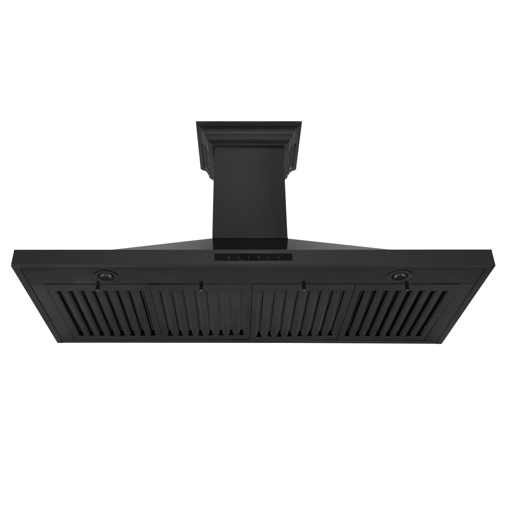 ZLINE Ducted Vent Wall Mount Range Hood in Black Stainless Steel with Built-in ZLINE CrownSound Bluetooth Speakers (BSKBNCRN-BT) - New Star Living
