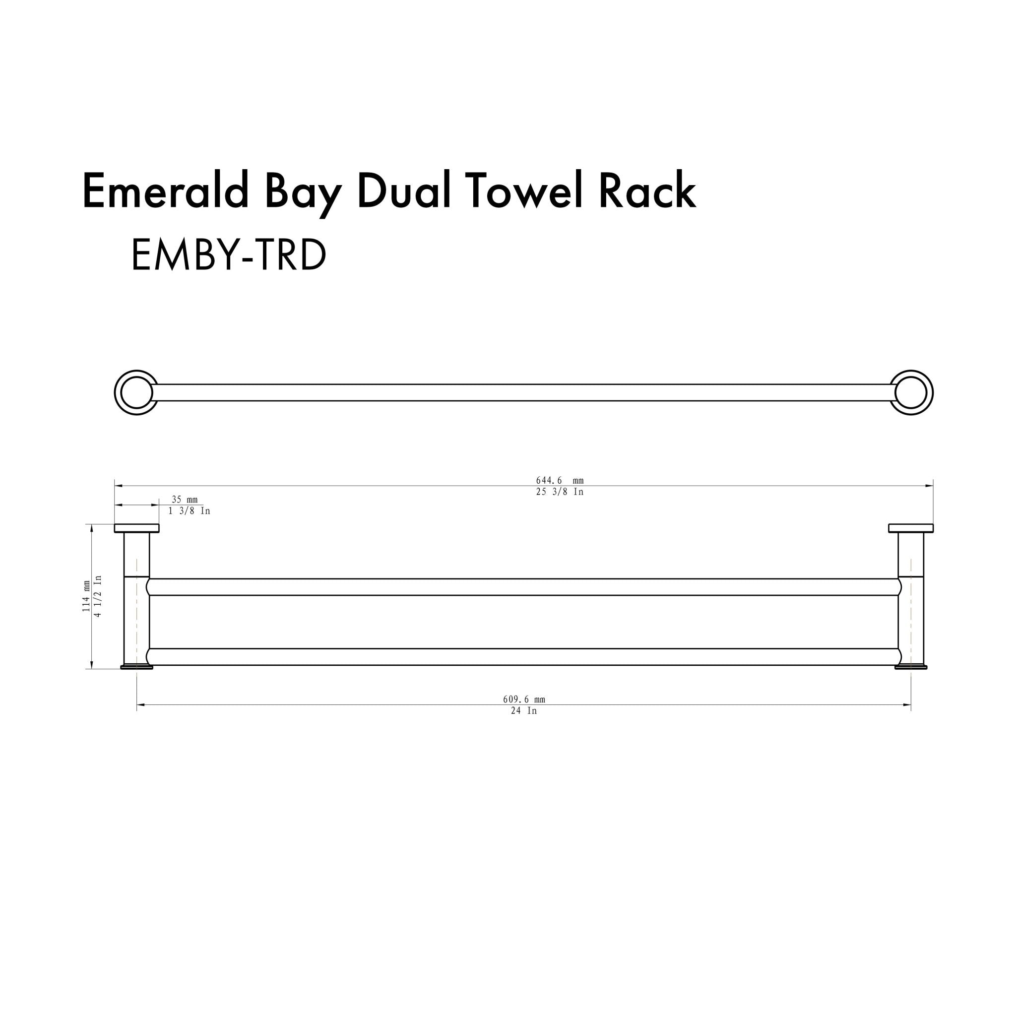 ZLINE Emerald Bay Double Towel Rail with color options (EMBY-TRD) - New Star Living