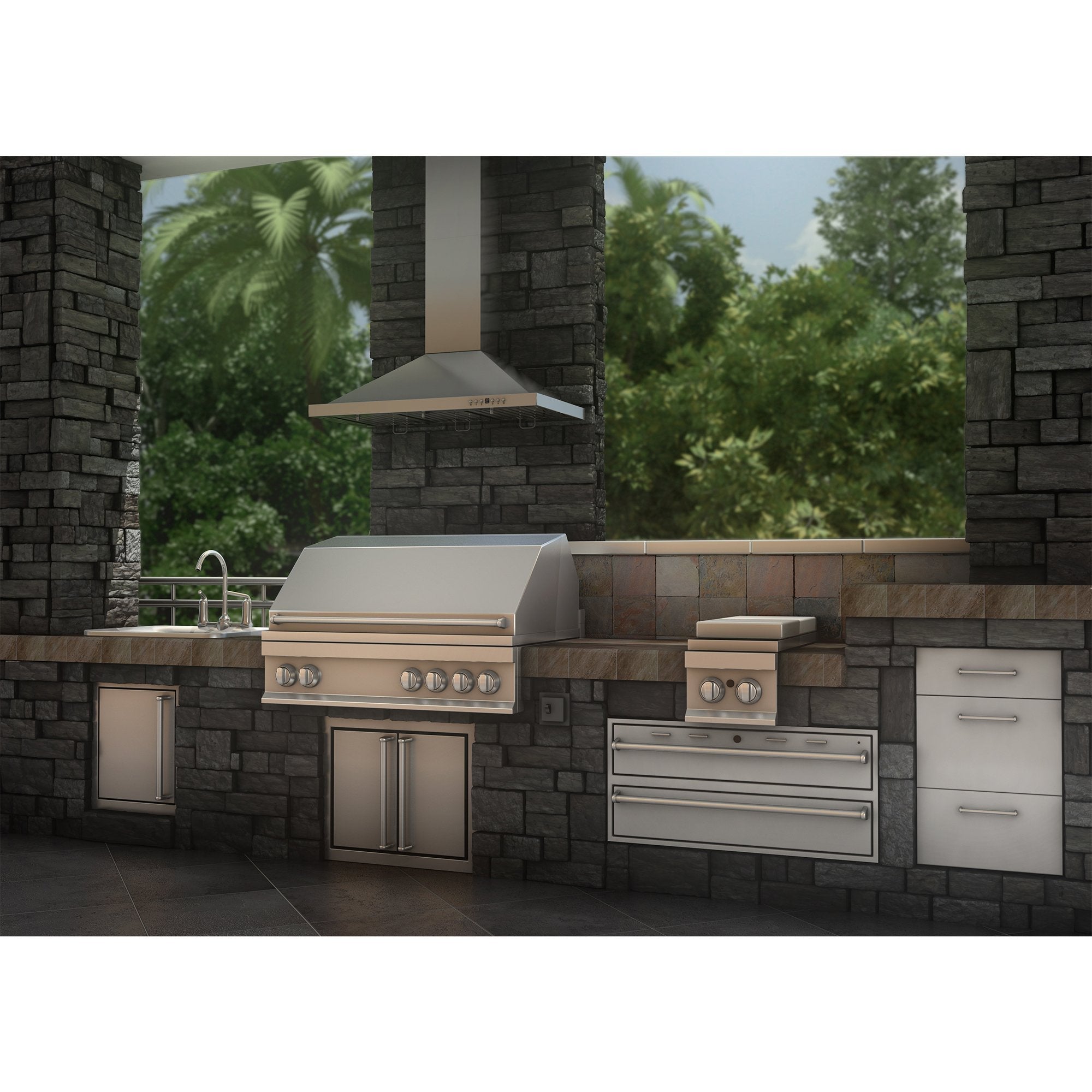 ZLINE Convertible Vent Outdoor Approved Wall Mount Range Hood in Stainless Steel (KB-304) - New Star Living
