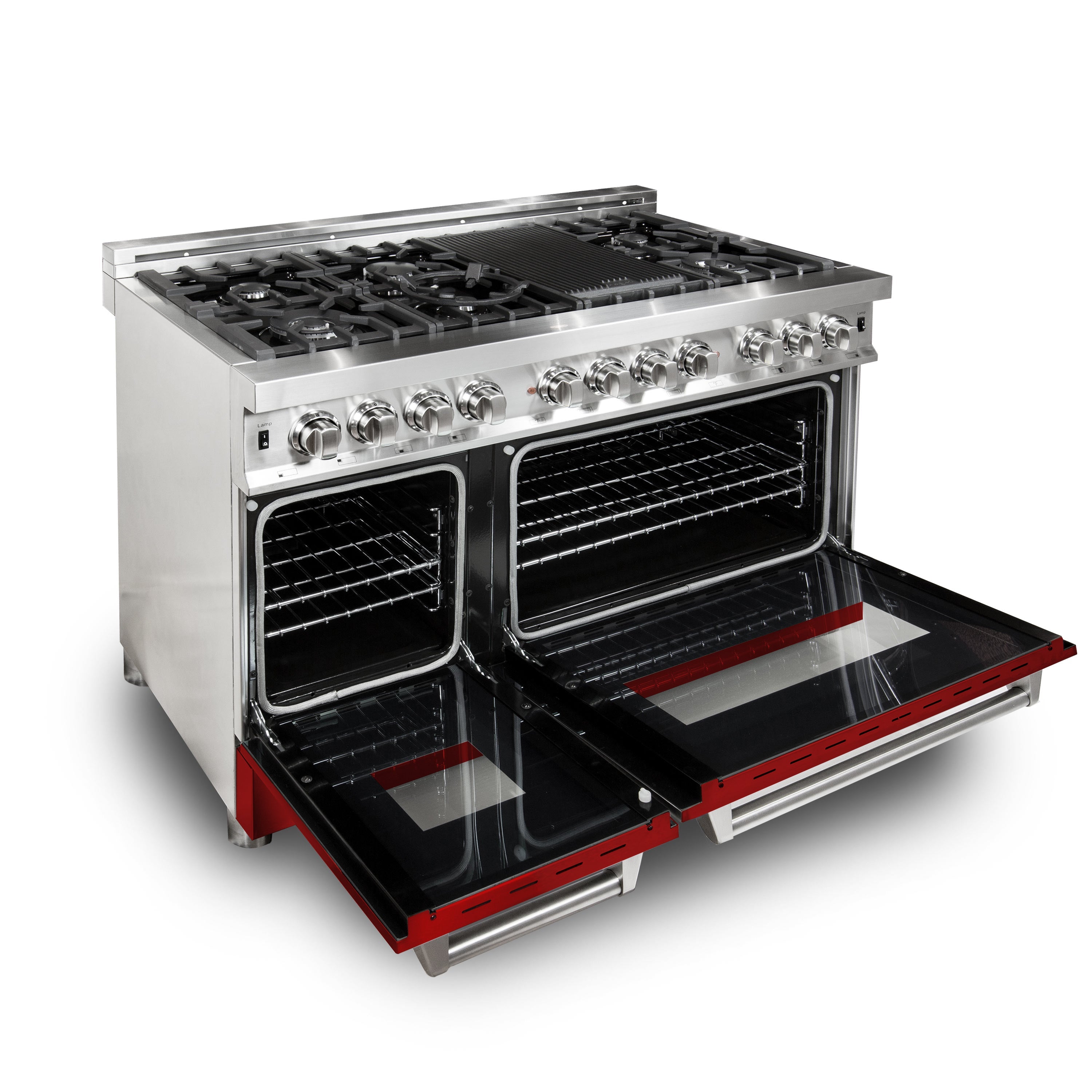 ZLINE 48 in. Professional Dual Fuel Range in Stainless Steel with Color Door Options (RA48) - New Star Living