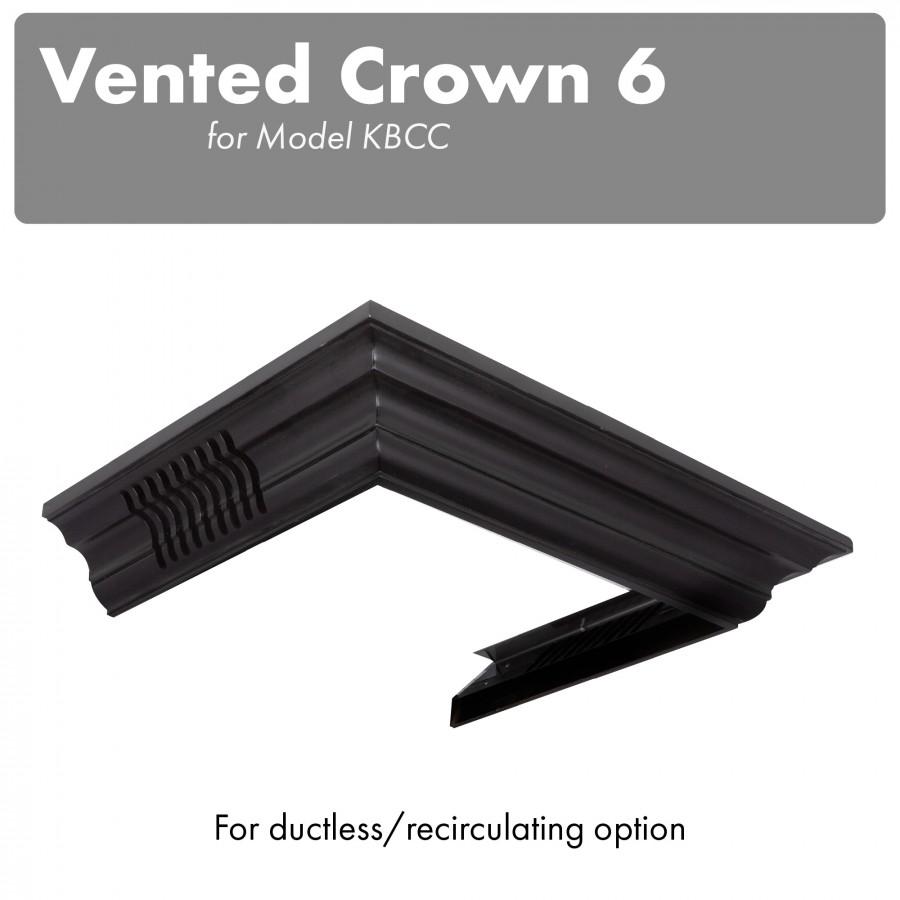 ZLINE Vented Crown Molding Profile 6 for Wall Mount Range Hood (CM6V-KBCC) - New Star Living